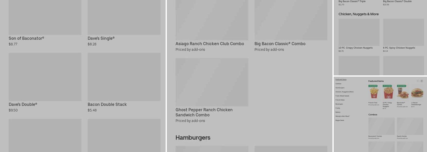 Wendy's Menu