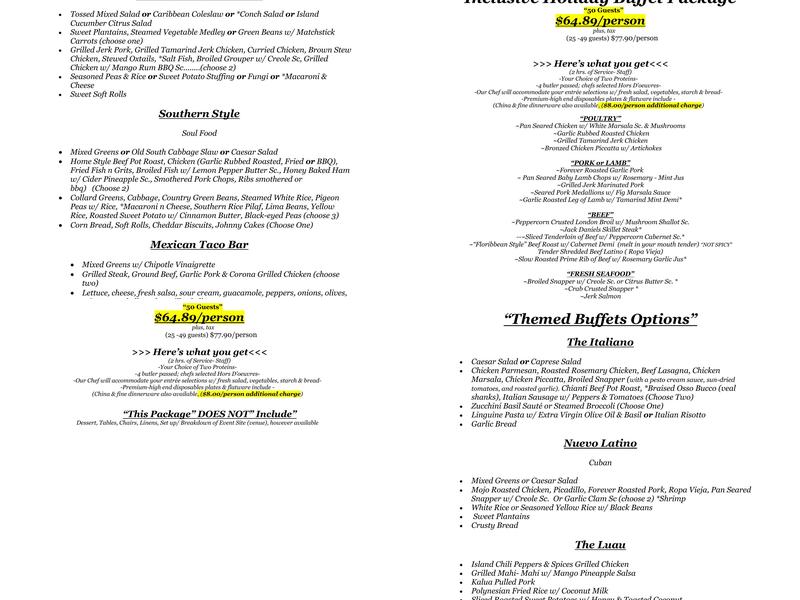 Catering CC Menu