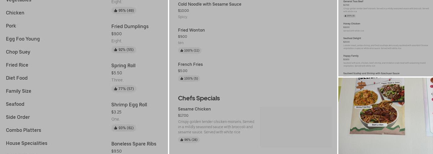 China King Restaurant Menu