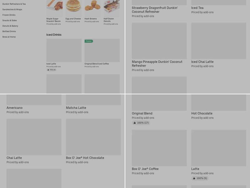 Dunkin' Menu