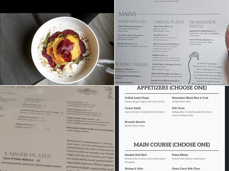 29 Markle Ct Restaurant & Lounge Menu