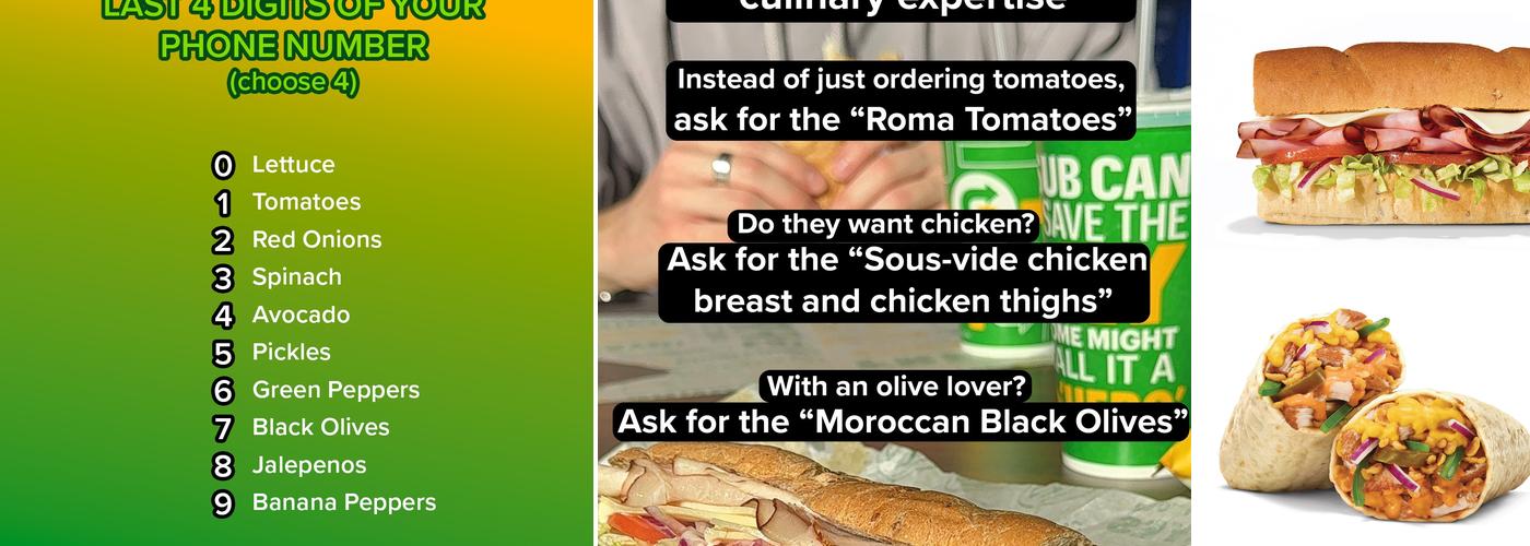 Subway Menu