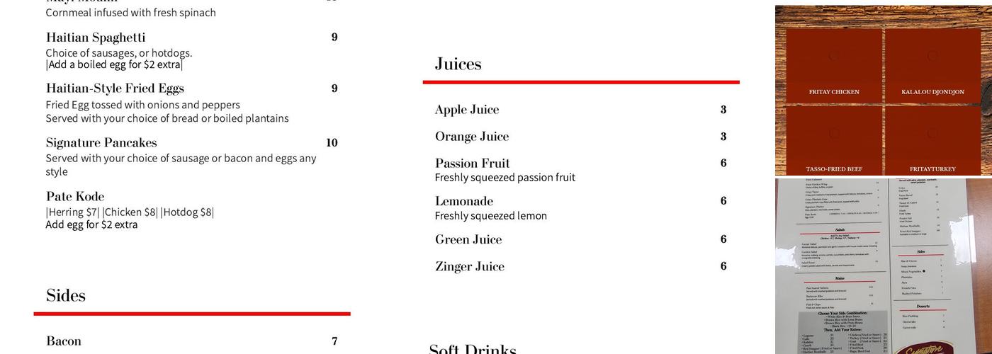 Signature Kitchen Menu