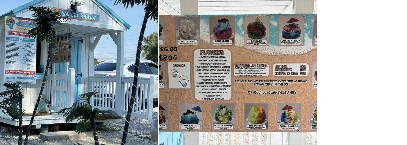 The Sweet Shack Hawaiian Shaved Ice & Sno Menu