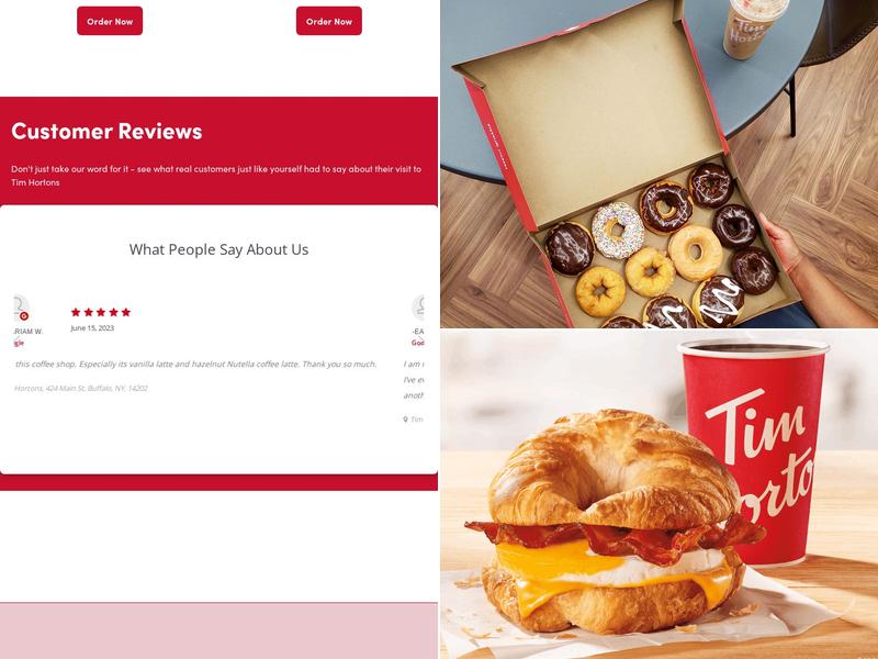 Tim Hortons Menu
