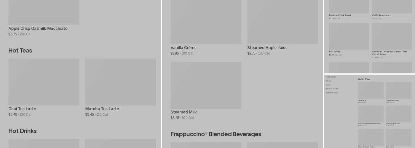 Starbucks Menu
