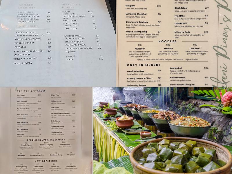 Mekeni Pinoy's Pride Menu