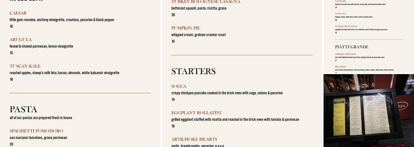 Nizza Menu