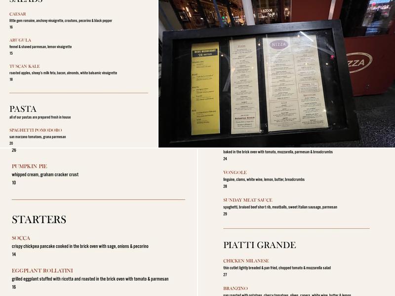 Nizza Menu