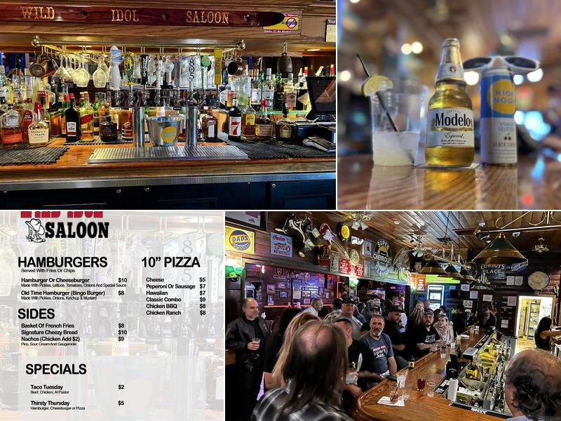 Wild Idol Saloon Menu