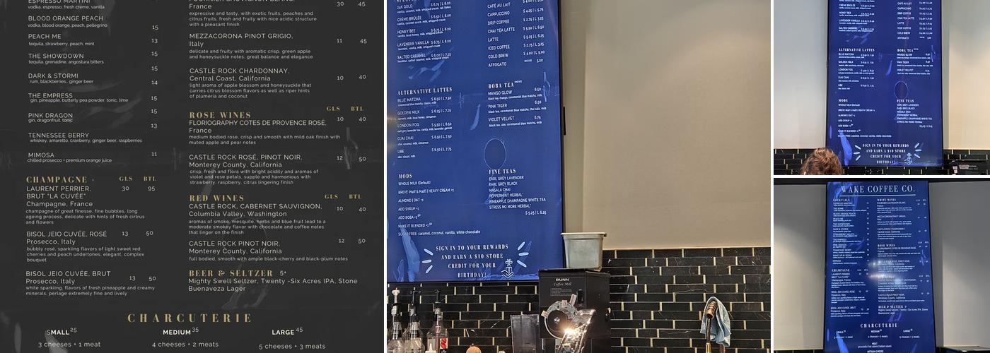 Wake Coffee Co. Menu