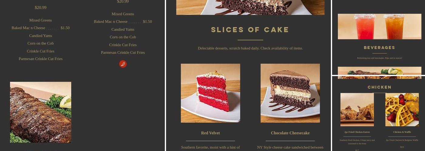 Nicole's Good Eats & Sweets Menu