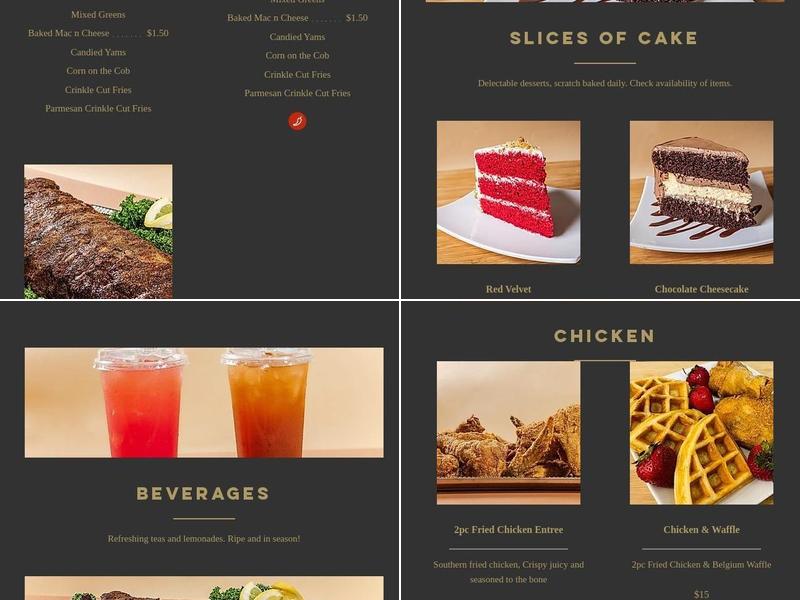 Nicole's Good Eats & Sweets Menu