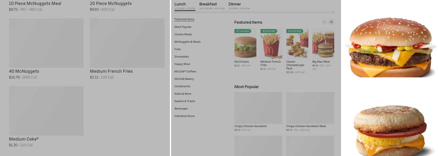 McDonald's Menu