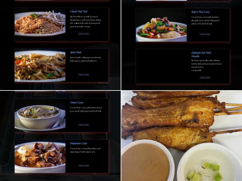 Rain Thai Bistro Menu