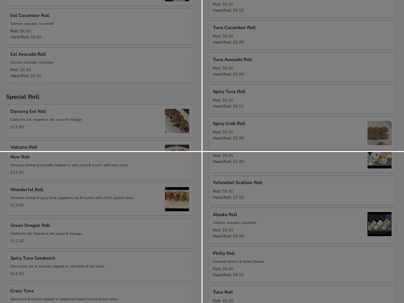 Kumo Hibachi & Sushi Menu