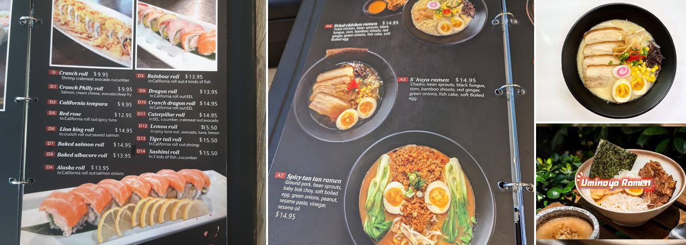 Uminoya Ramen Menu