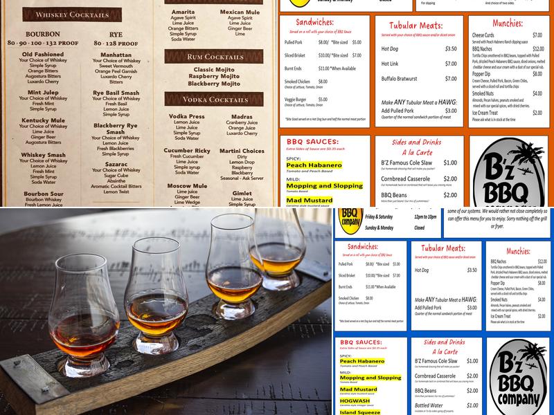 Private Label Distillery Menu