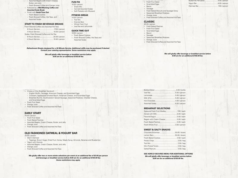 Cafe '22 Menu