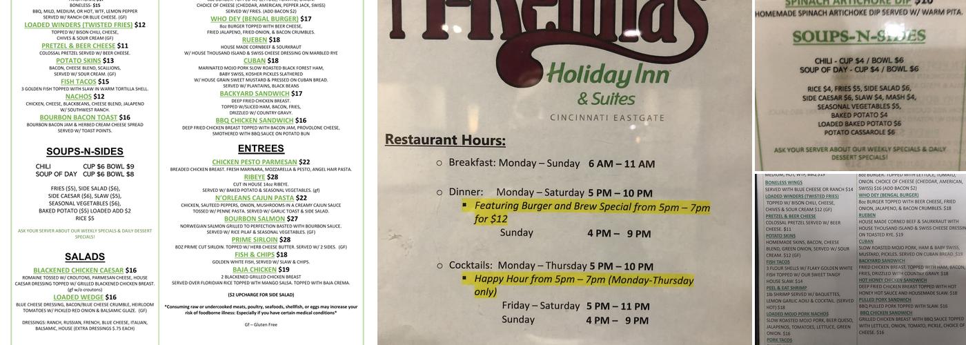 McKenna's Bar & Grill Menu