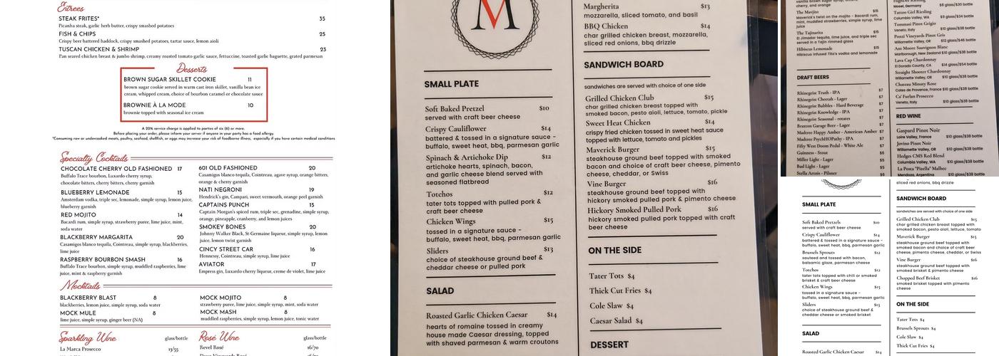 MAVERICK'S RESTOBAR & LOUNGE Menu