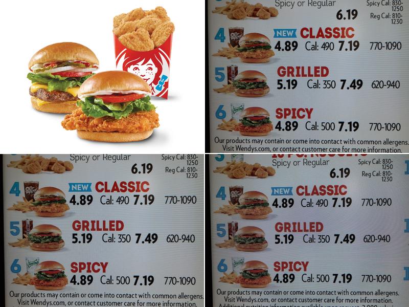 Wendy's Menu