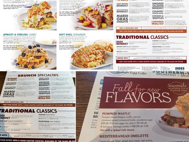 Another Broken Egg Cafe Menu