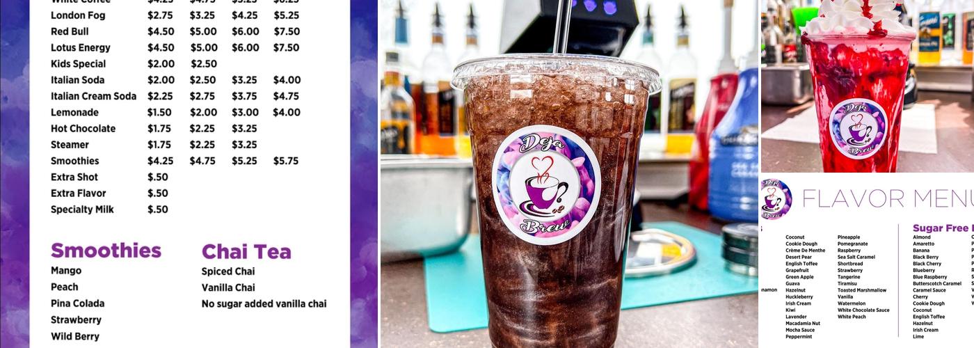 Deja Brew Menu