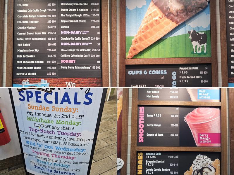 Ben & Jerry’s Menu