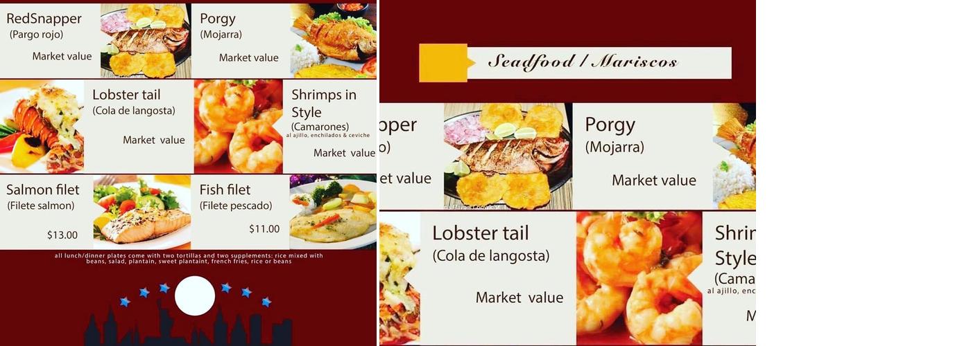 SLuna Restaurant and Bar Menu