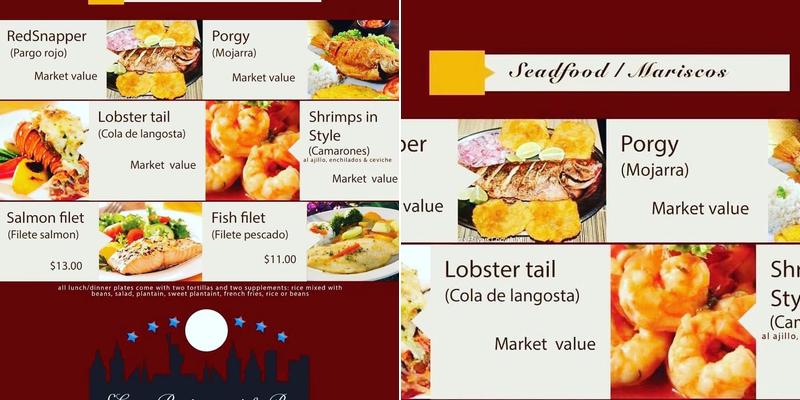 SLuna Restaurant and Bar Menu