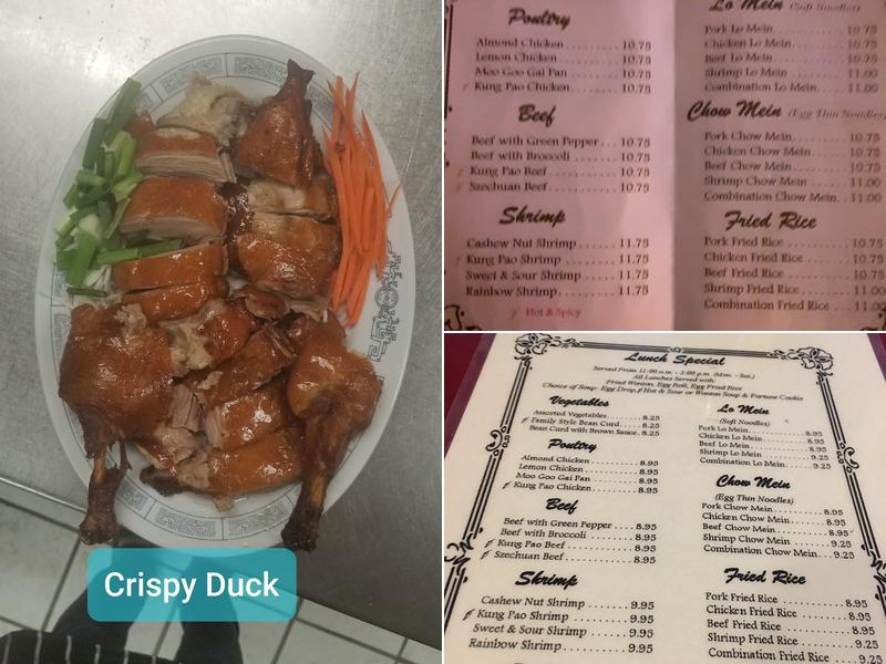 Jade Dragon Chinese Restaurant Menu