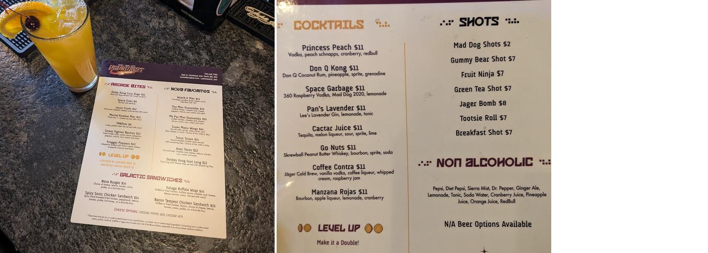 Nova West Menu