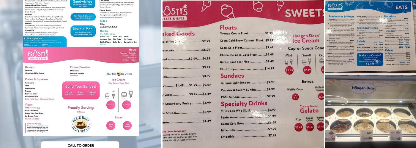 Frosty's Sweets & Eats Menu
