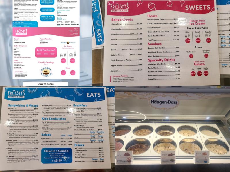 Frosty's Sweets & Eats Menu