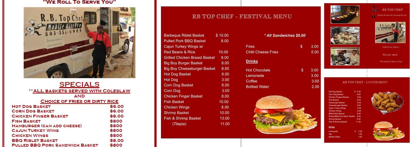 RB Top Chef Menu