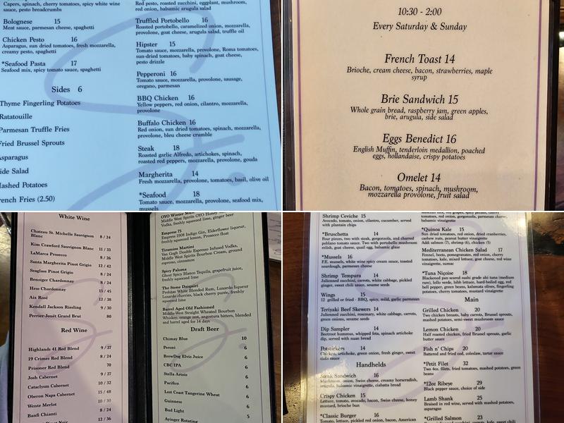 Stone Bar and Kitchen Menu