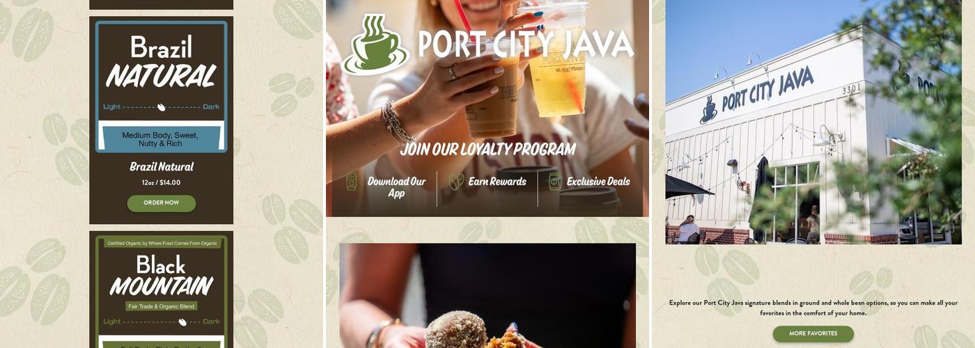 Port City Java Menu