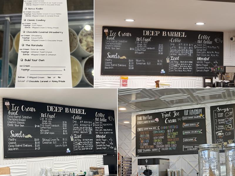 Deep Barrel Menu