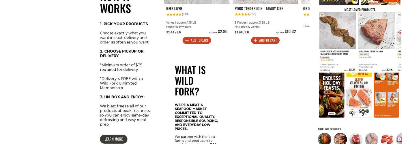 Wild Fork Menu