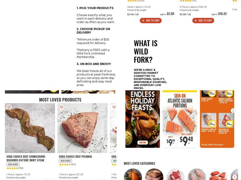 Wild Fork Menu