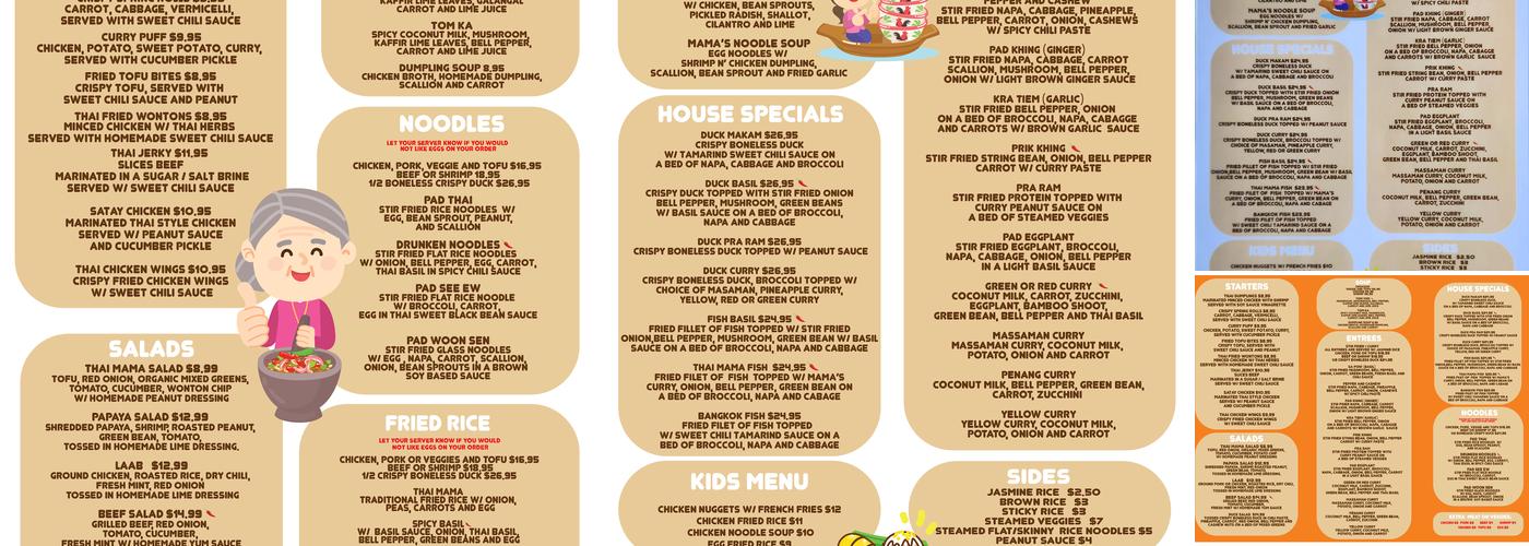 Thai Mama Menu