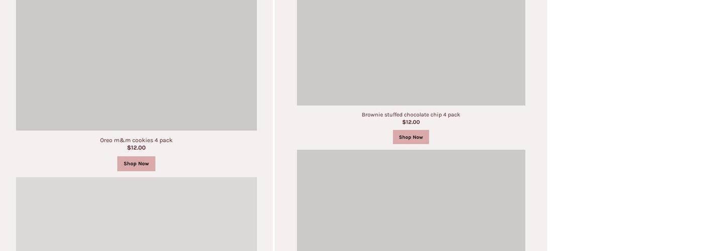 Sophie's Sweets Menu