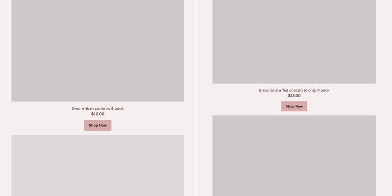 Sophie's Sweets Menu