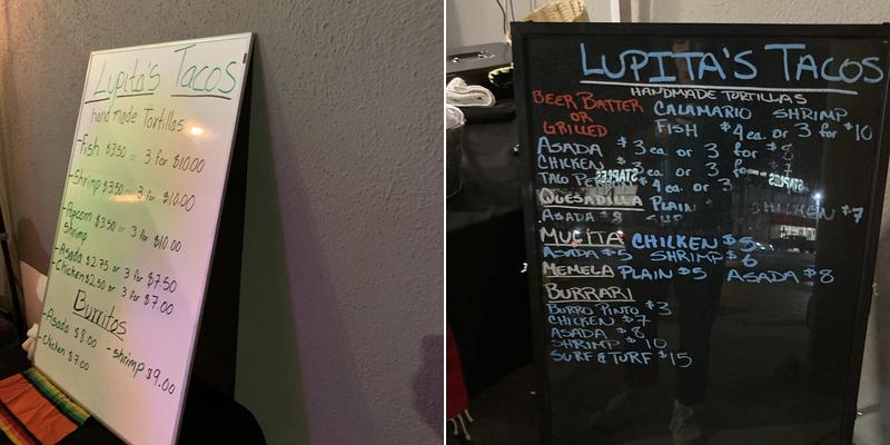 Lupita’s Tacos Menu