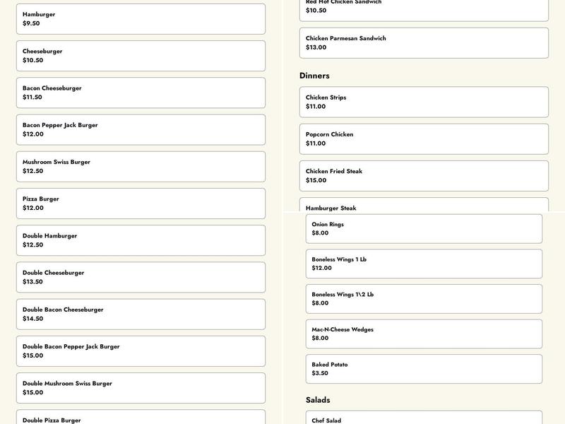 The Messy Apron Drive In Menu