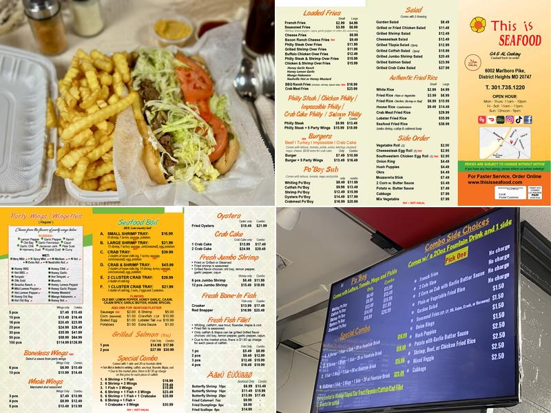 This is Seafood Menu