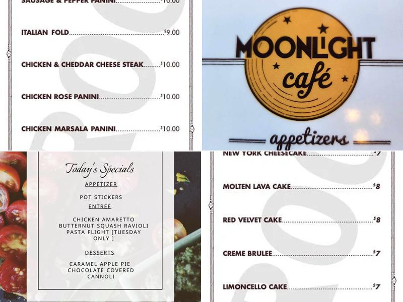 Moonlight Cafe Menu