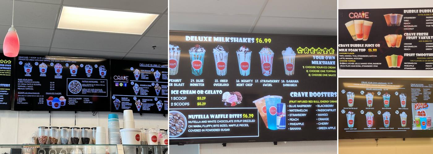 Crave Waffle Shop Menu
