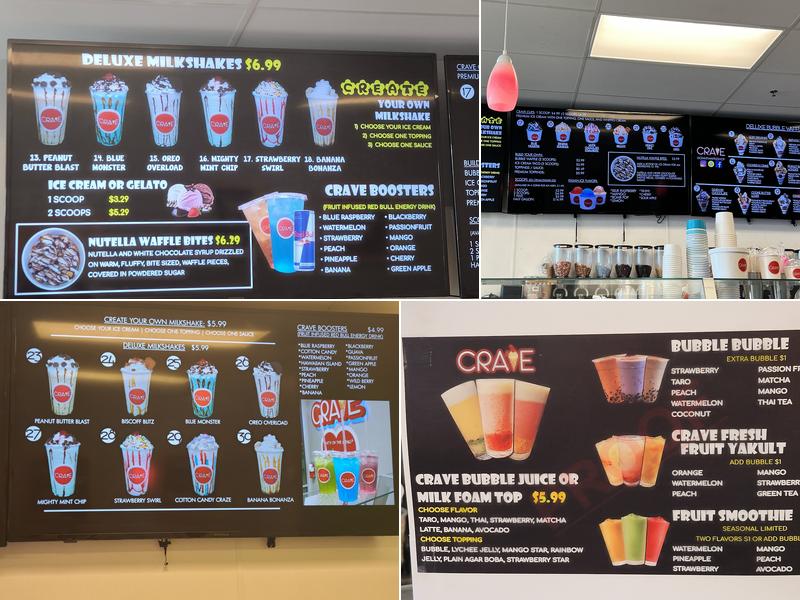 Crave Waffle Shop Menu